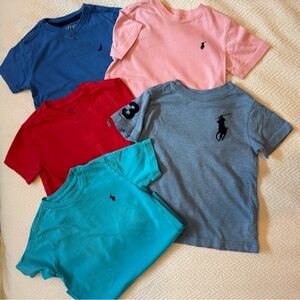 4 Ralph Lauren Polo, 1 Nautica ColorfulT-Shirt Collection 3T